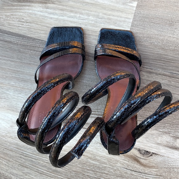 ASOS Black snake skin heels - Picture 6 of 6